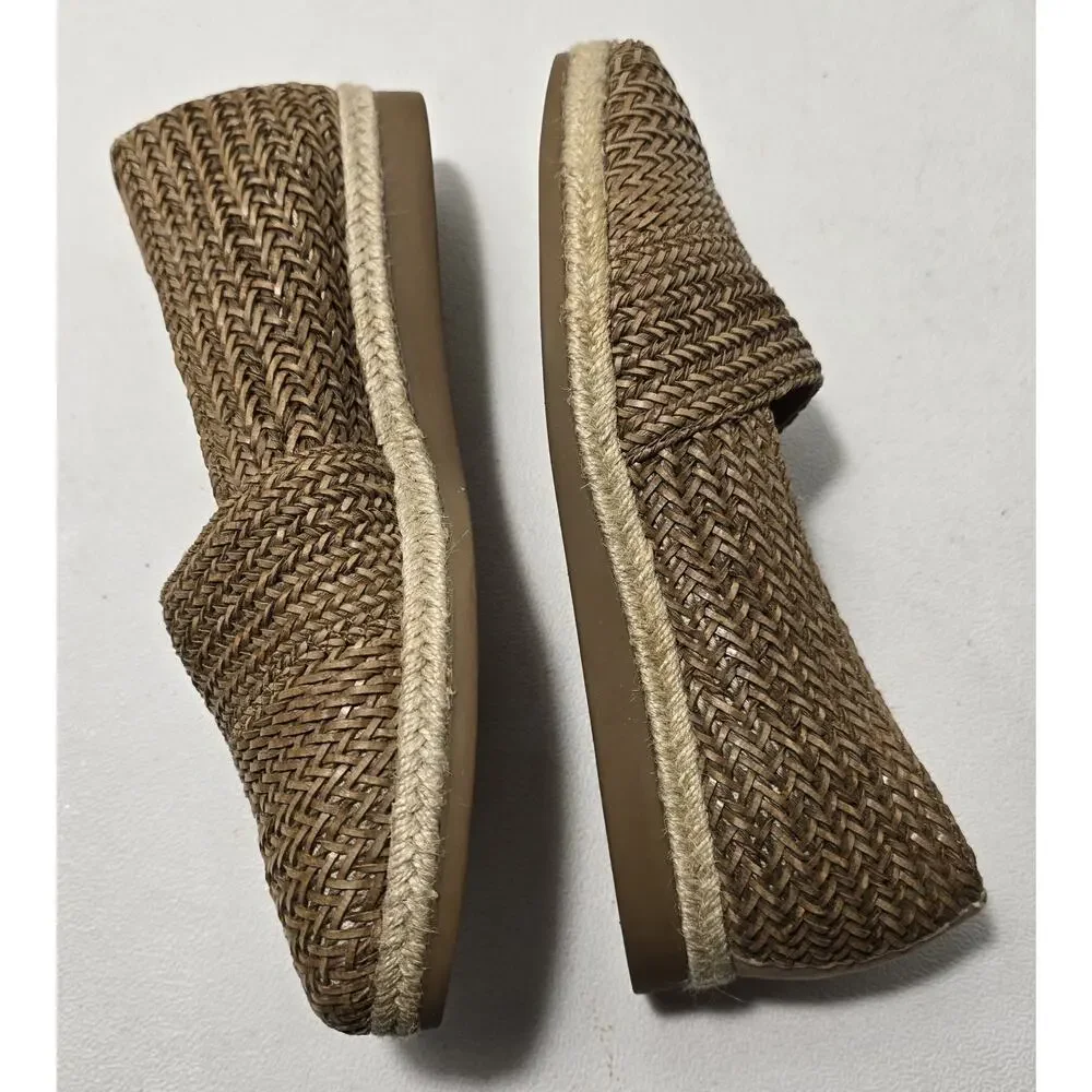 Paul Green Lori Slip On Espadrilles Tan Woven Comfort Shoes Women's US 6/UK 3.5